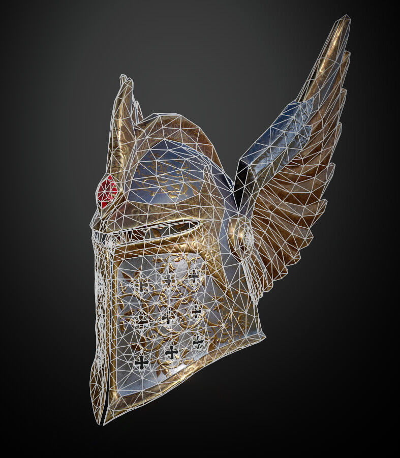 15 Helmets Game Ready Low-poly 3D model_39