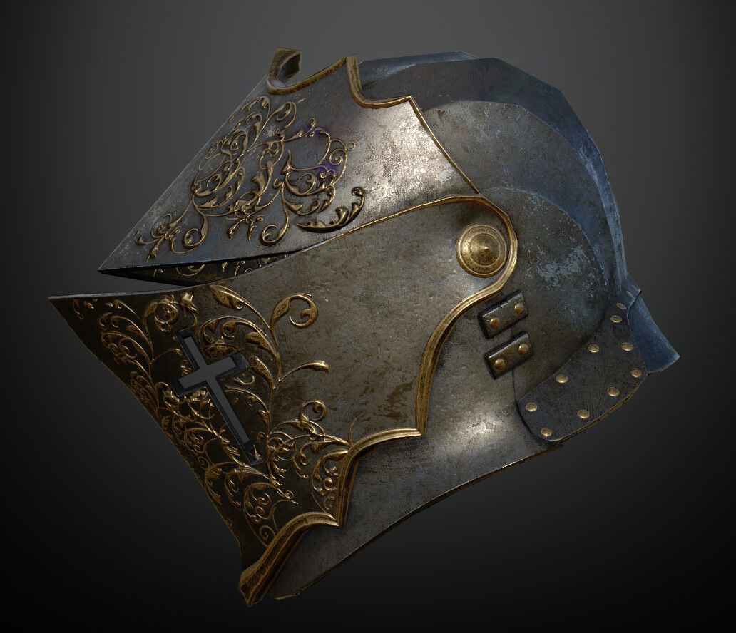 15 Helmets Game Ready Low-poly 3D model_60