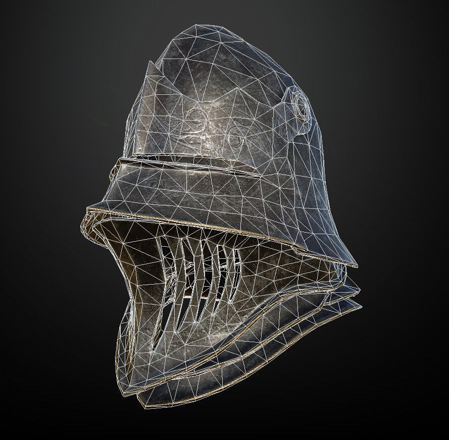 15 Helmets Game Ready Low-poly 3D model_14