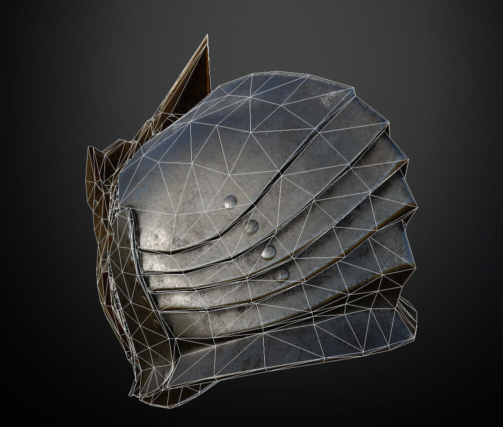 15 Helmets Game Ready Low-poly 3D model_54