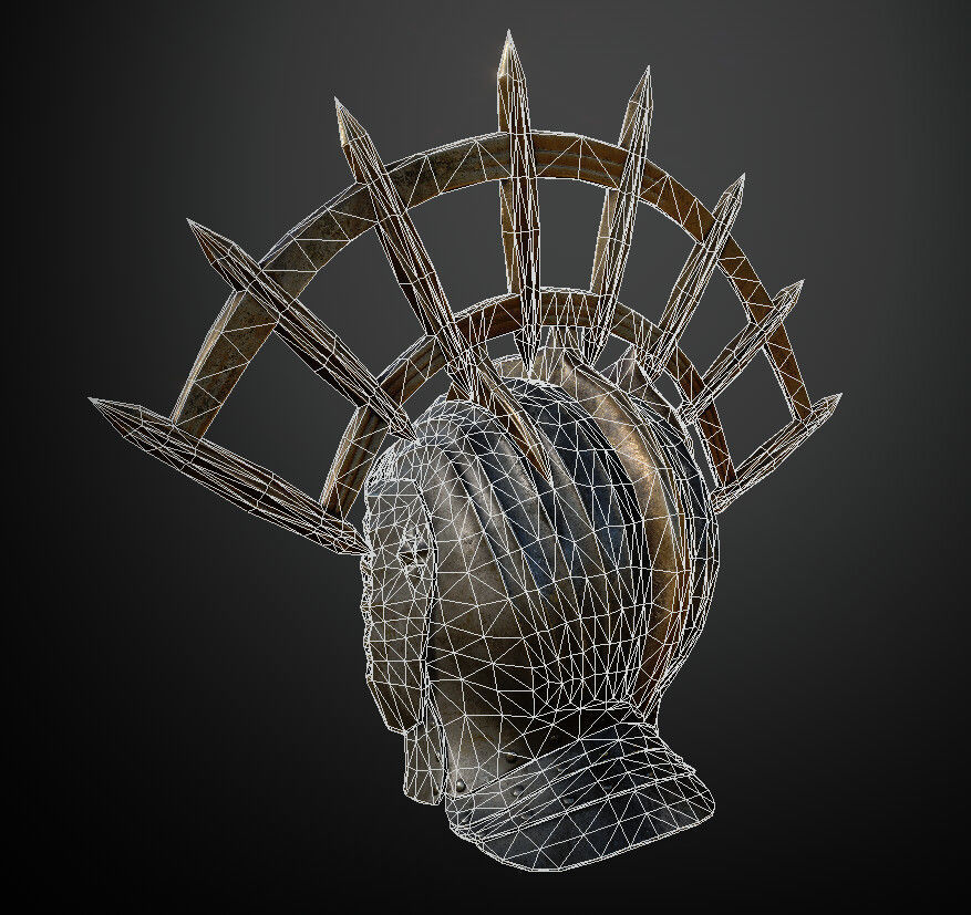 15 Helmets Game Ready Low-poly 3D model_49