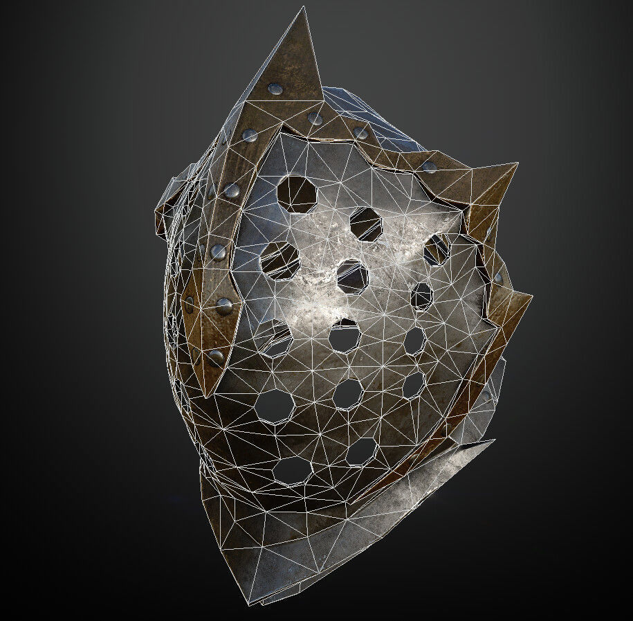 15 Helmets Game Ready Low-poly 3D model_53