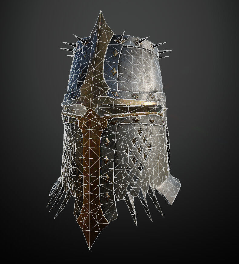 15 Helmets Game Ready Low-poly 3D model_43