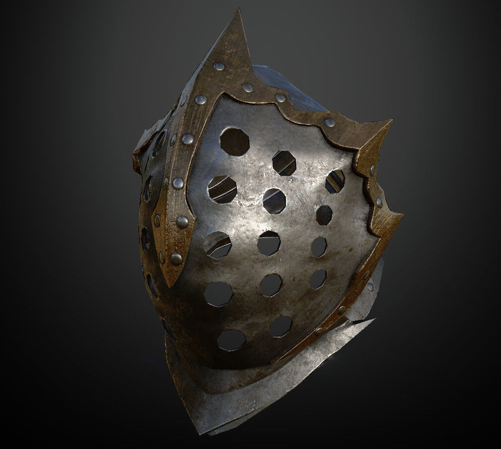 15 Helmets Game Ready Low-poly 3D model_52