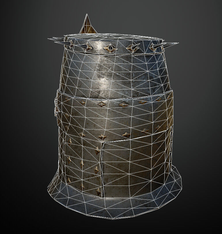 15 Helmets Game Ready Low-poly 3D model_44