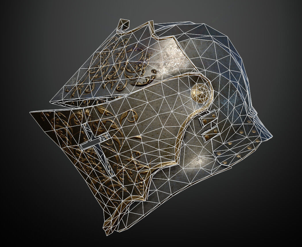 15 Helmets Game Ready Low-poly 3D model_62