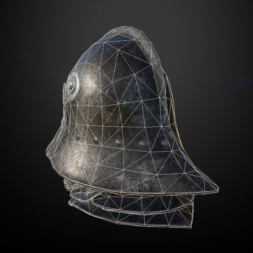 15 Helmets Game Ready Low-poly 3D model_15