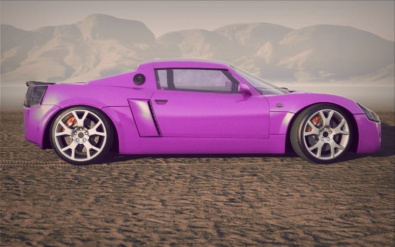 Vauxhall VX220 2000 Mid Poly Low-poly 3D model_7