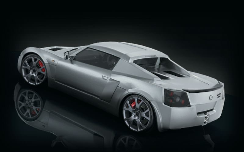 Vauxhall VX220 2000 Mid Poly Low-poly 3D model_5