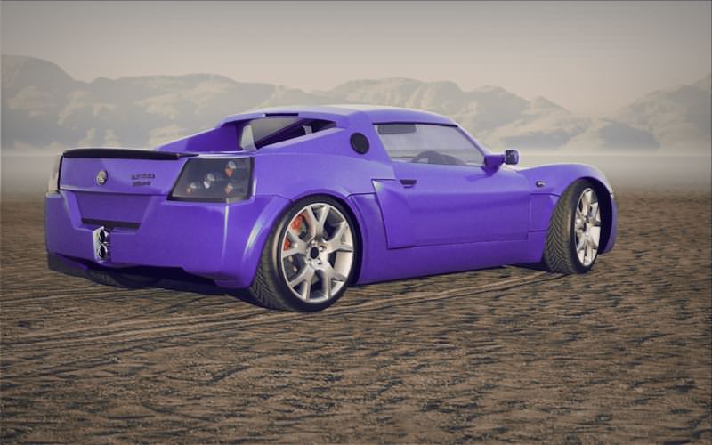 Vauxhall VX220 2000 Mid Poly Low-poly 3D model_8