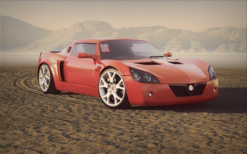 Vauxhall VX220 2000 Mid Poly Low-poly 3D model_6