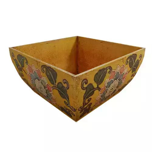 Low Poly Yellow Chinese Fruitbowl 