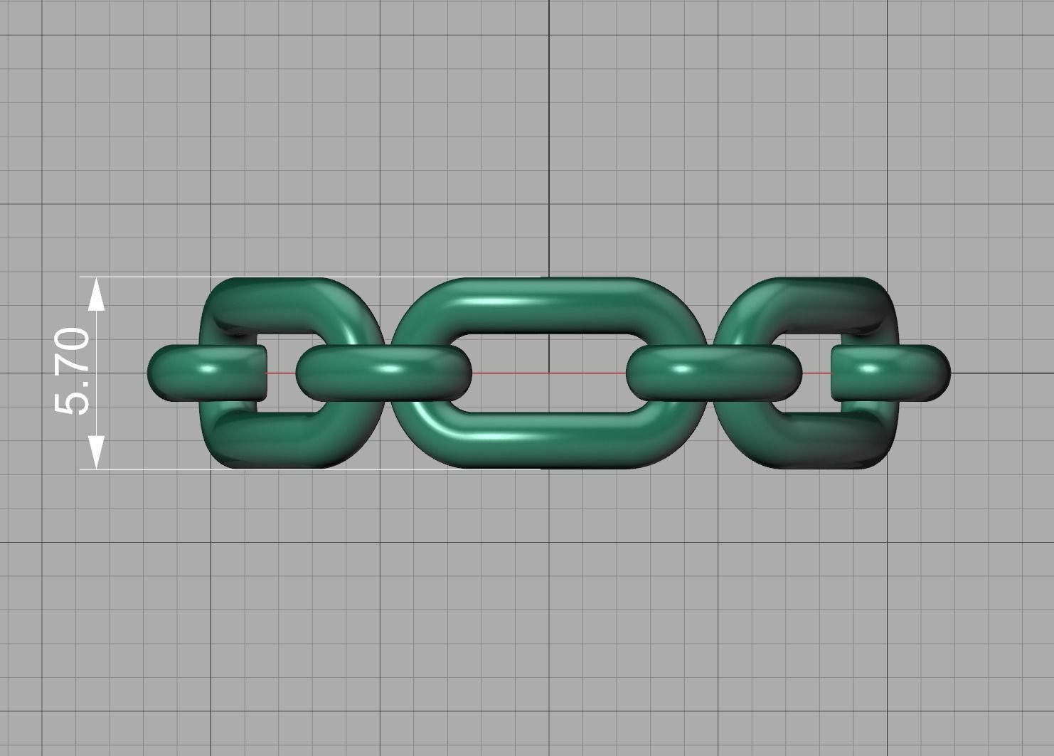 Classic Chain Link Ring 3dprint model  fingers 5-9US  3D print model_12