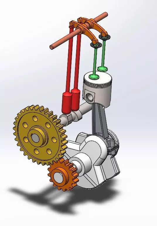 Engine gear 3D model_0