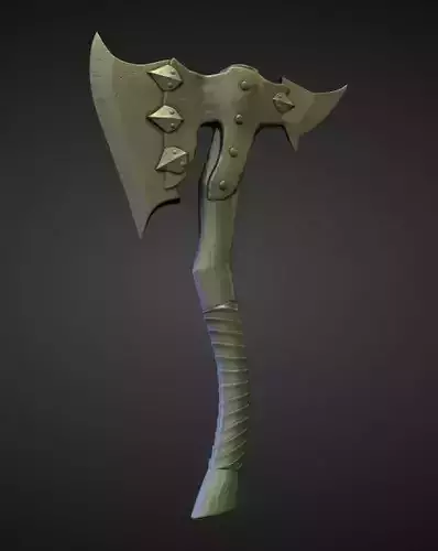 AXE9 high and low poly Low-poly 3D model