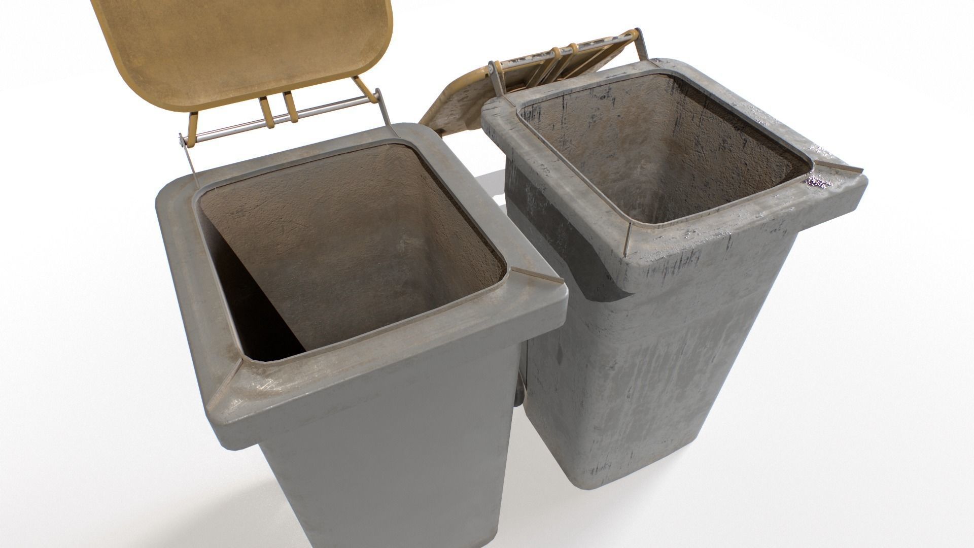Trash Can 2 Low-poly 3D model_7