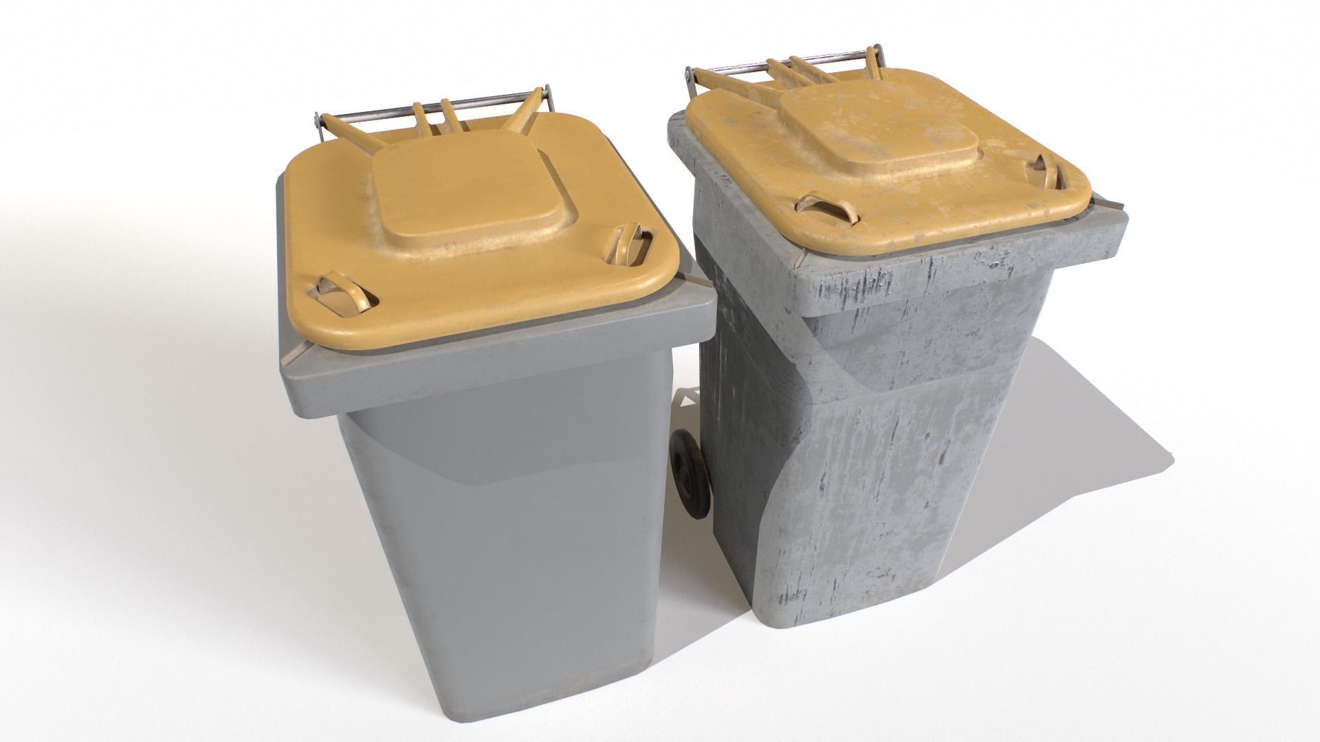 Trash Can 2 Low-poly 3D model_5