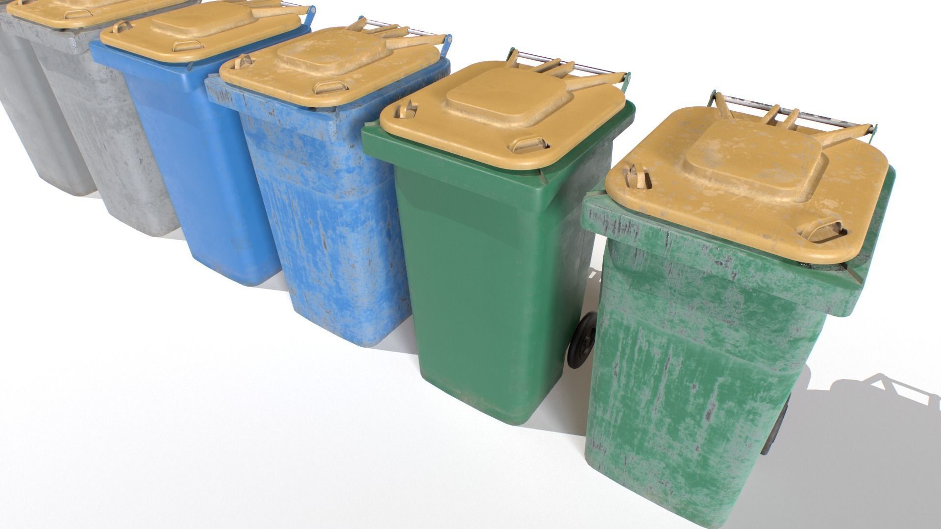Trash Can 2 Low-poly 3D model_1