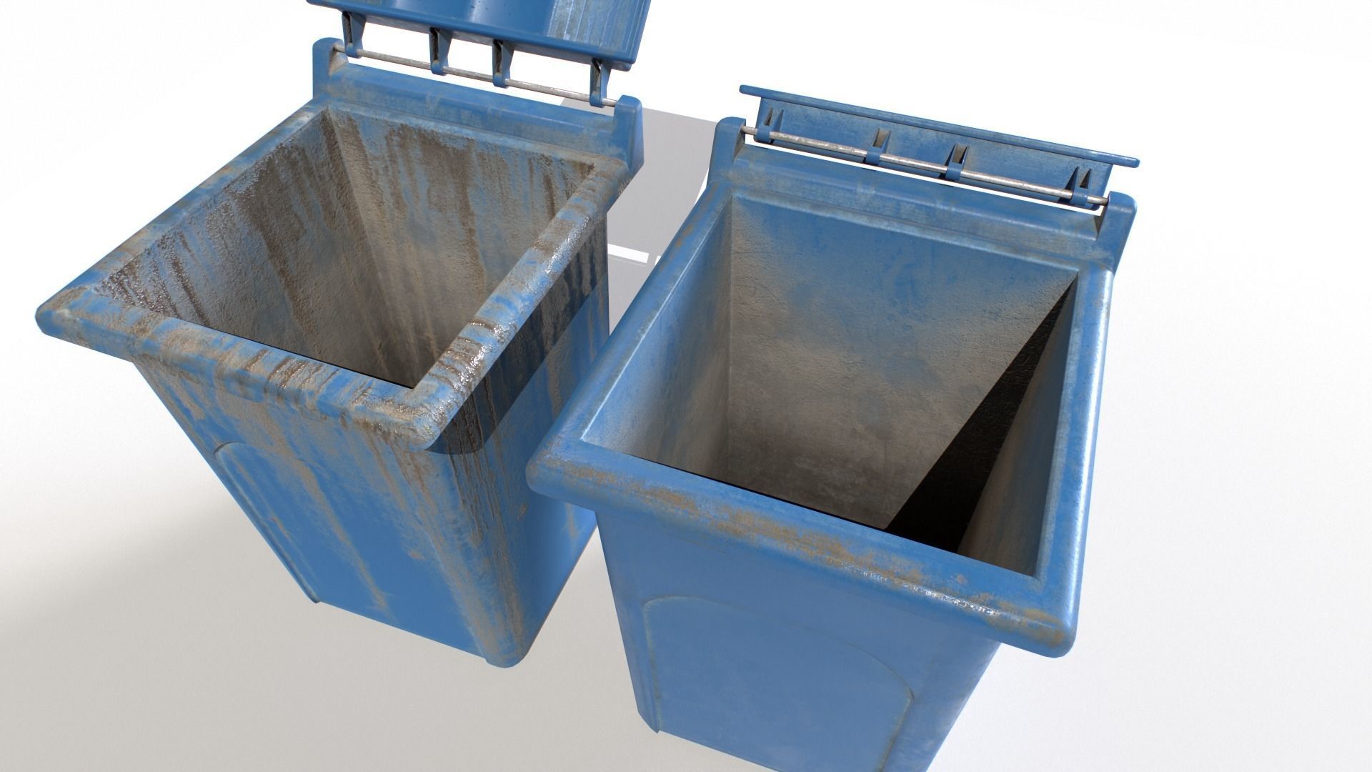 Trash Can 4 Low-poly 3D model_6