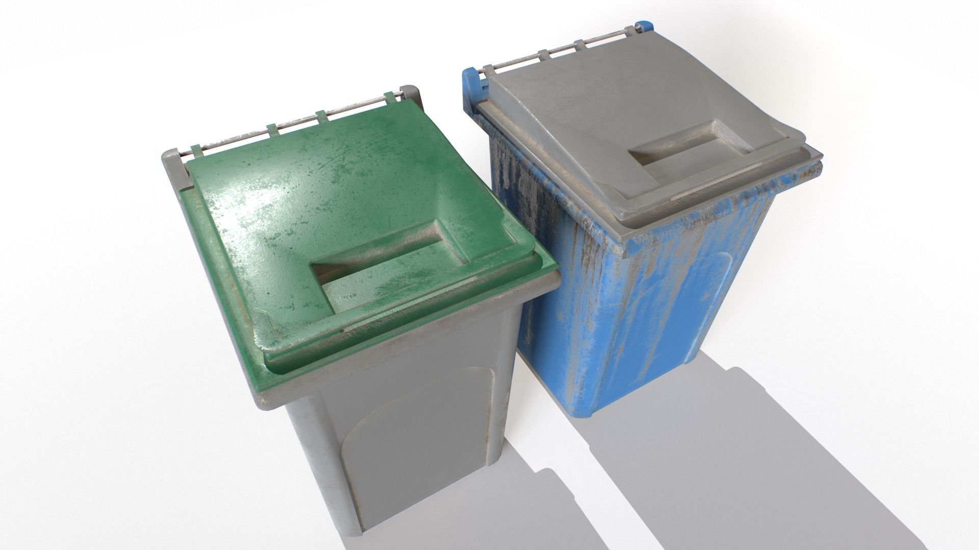 Trash Can 4 Low-poly 3D model_7