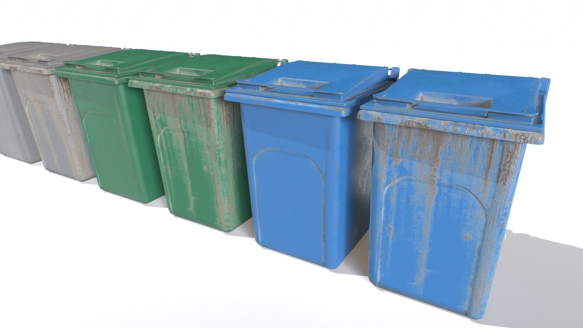 Trash Can 4 Low-poly 3D model_1