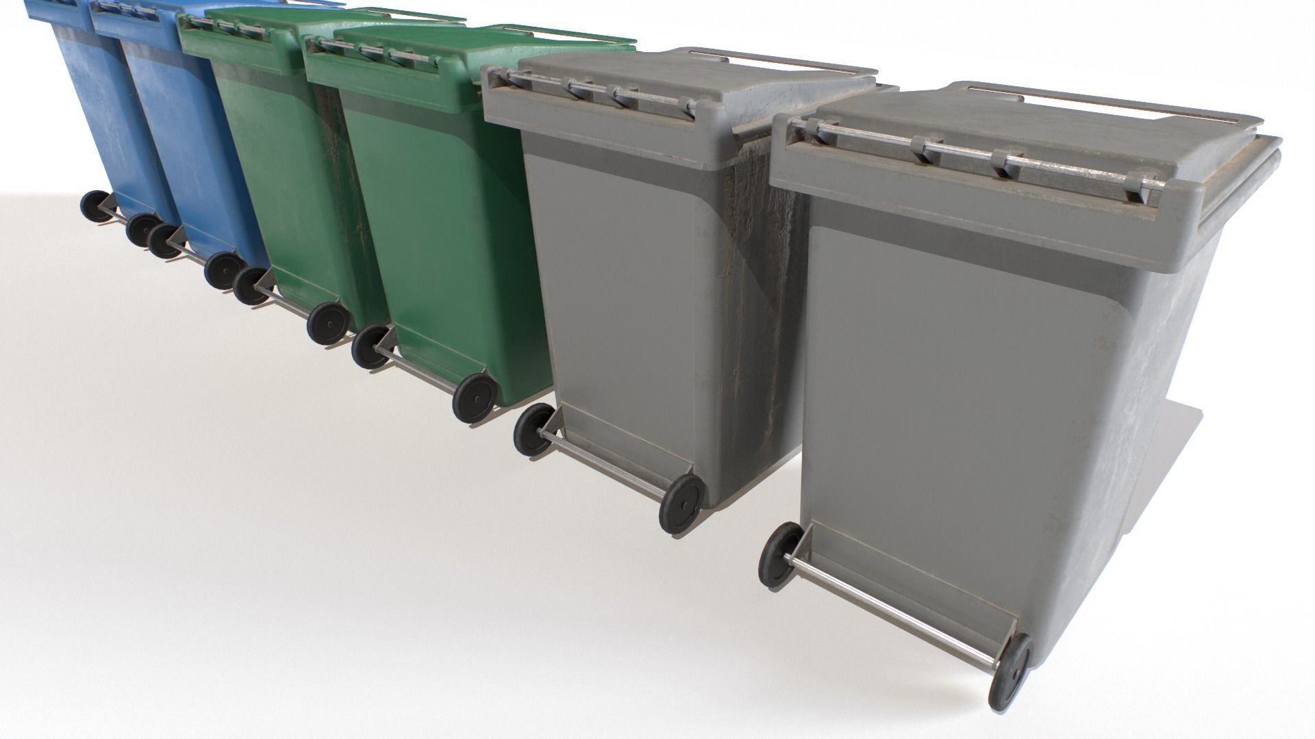 Trash Can 4 Low-poly 3D model_3