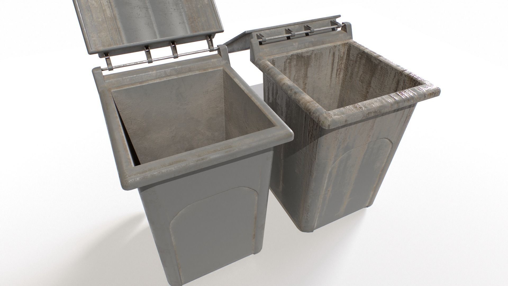 Trash Can 4 Low-poly 3D model_5