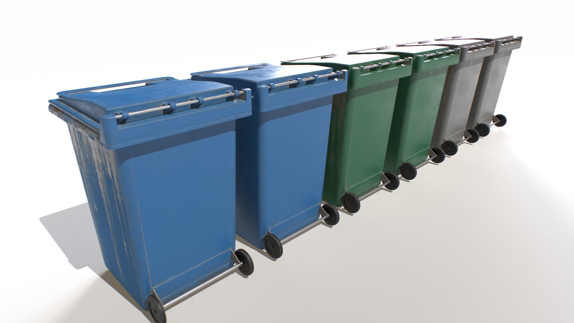 Trash Can 4 Low-poly 3D model_2