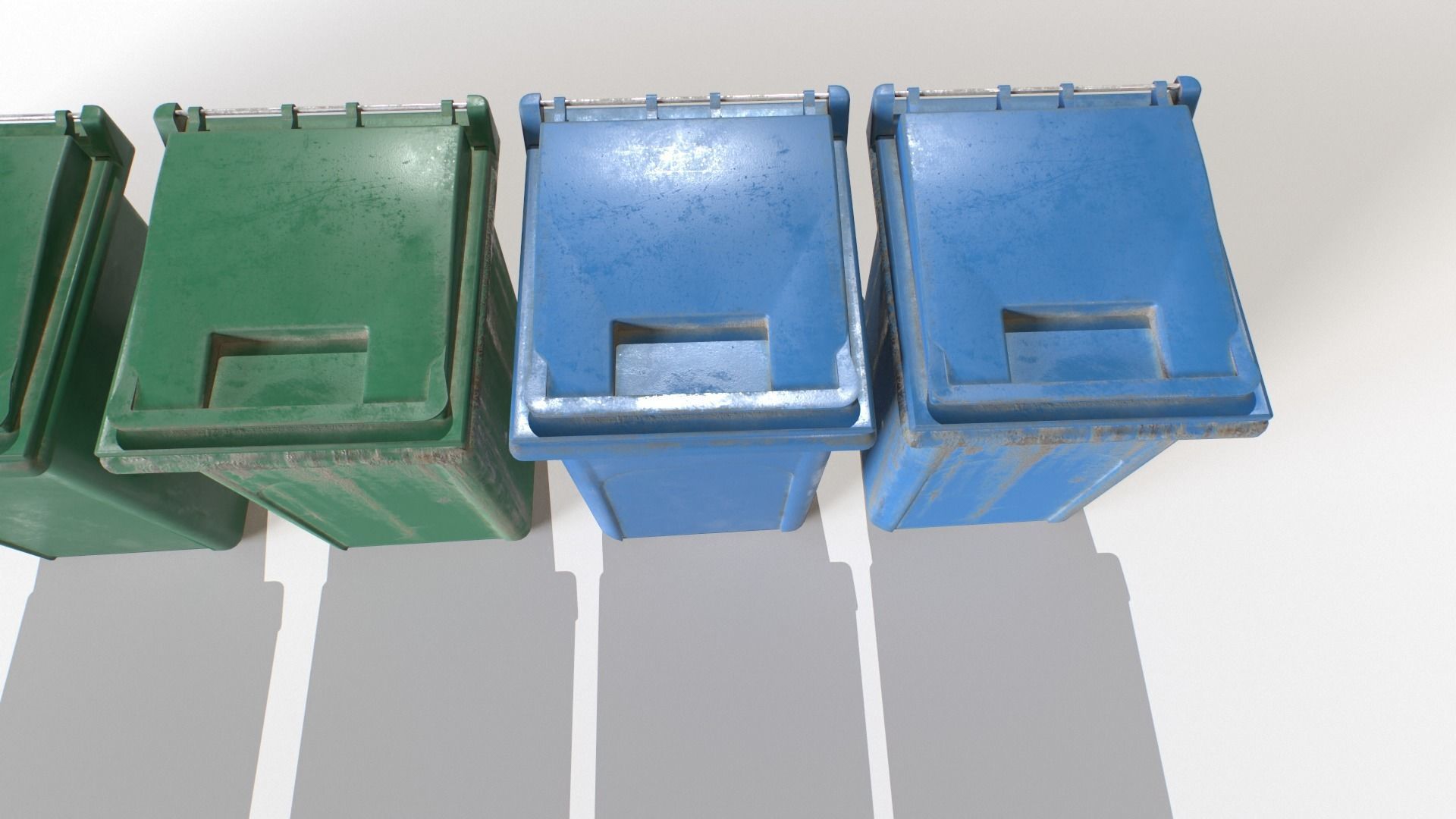 Trash Can 4 Low-poly 3D model_4