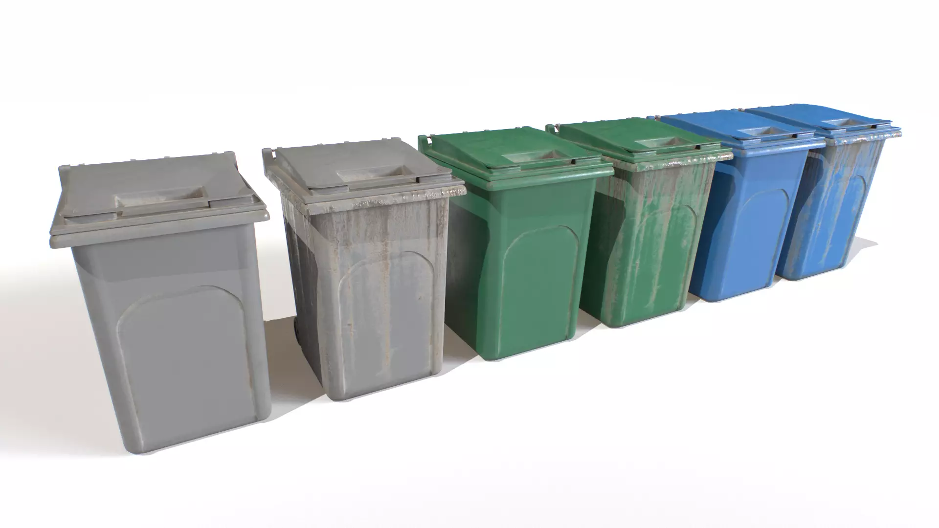 Trash Can 4 Low-poly 3D model_0