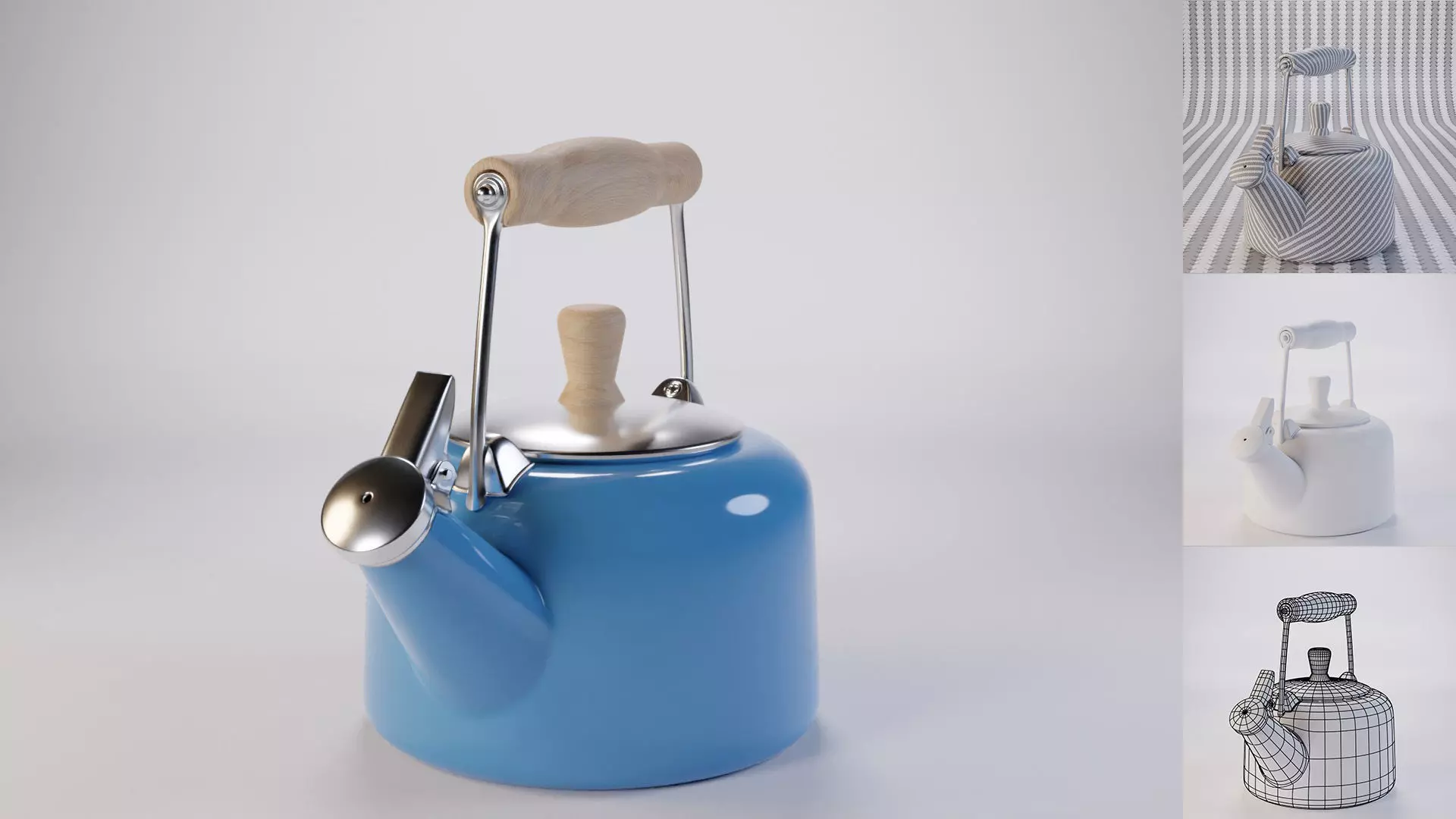 Chantal Sven Tea Kettle Low-poly 3D model