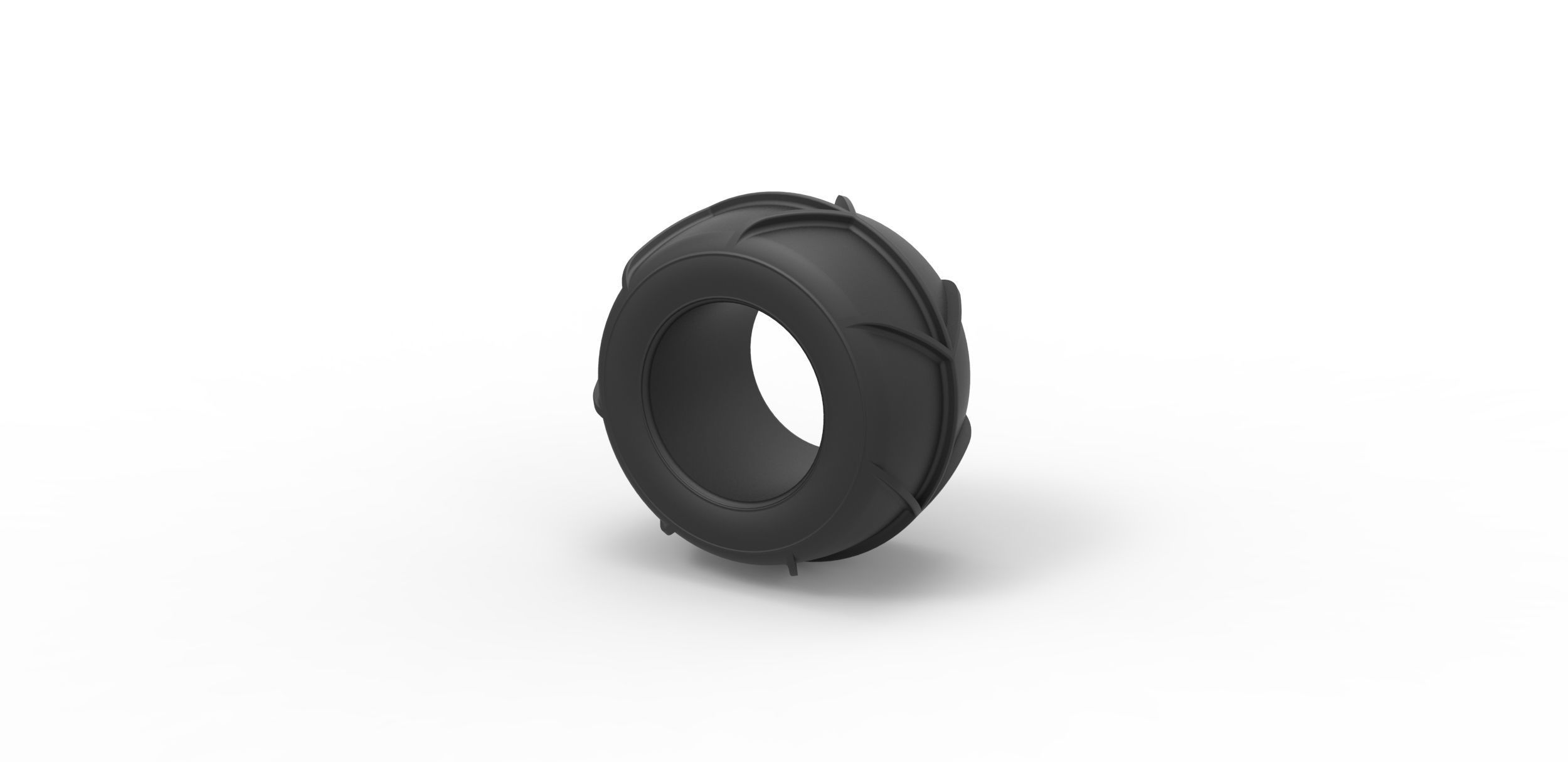 Dune buggy rear tire 27 Scale 1 to 25 3D print model_6