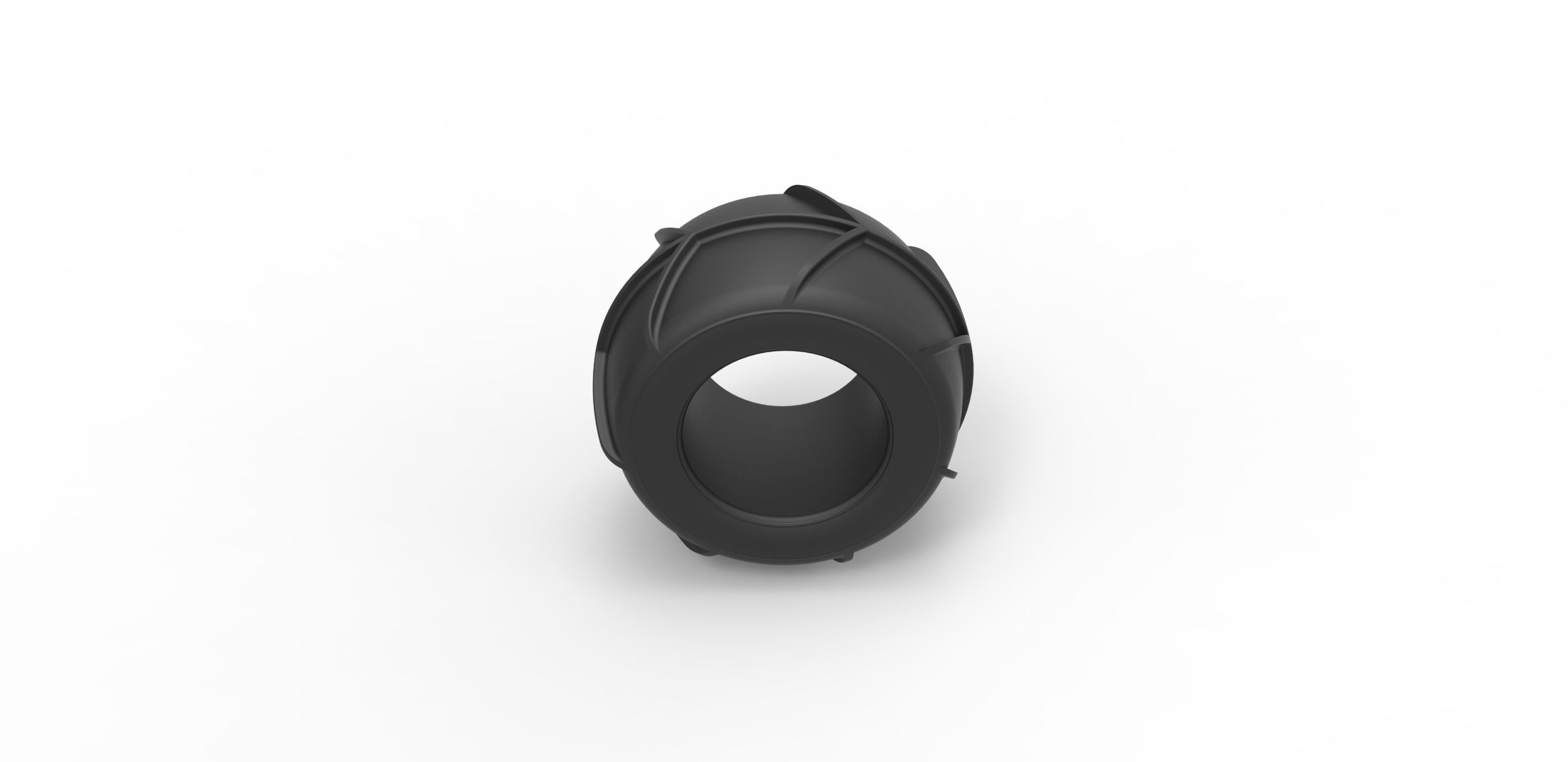 Dune buggy rear tire 27 Scale 1 to 25 3D print model_5