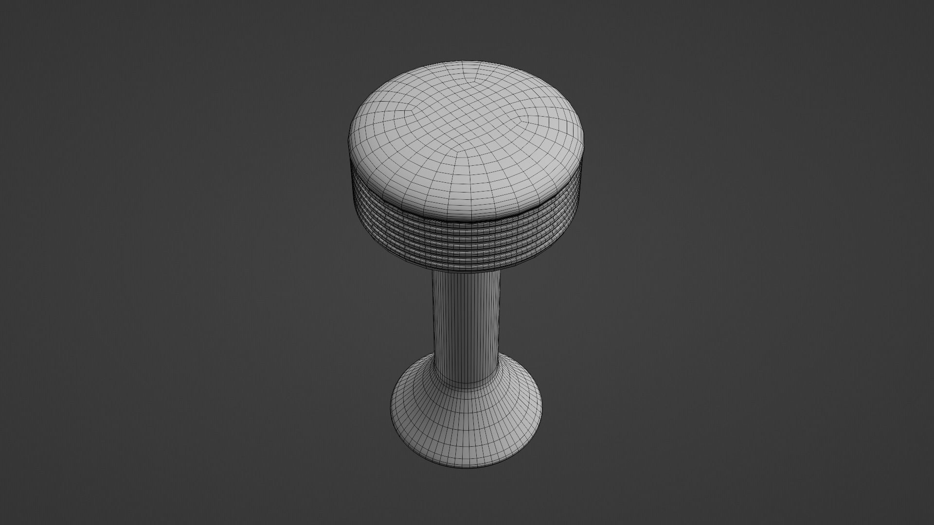 Retro Bar Stool 1 Low-poly 3D model_5