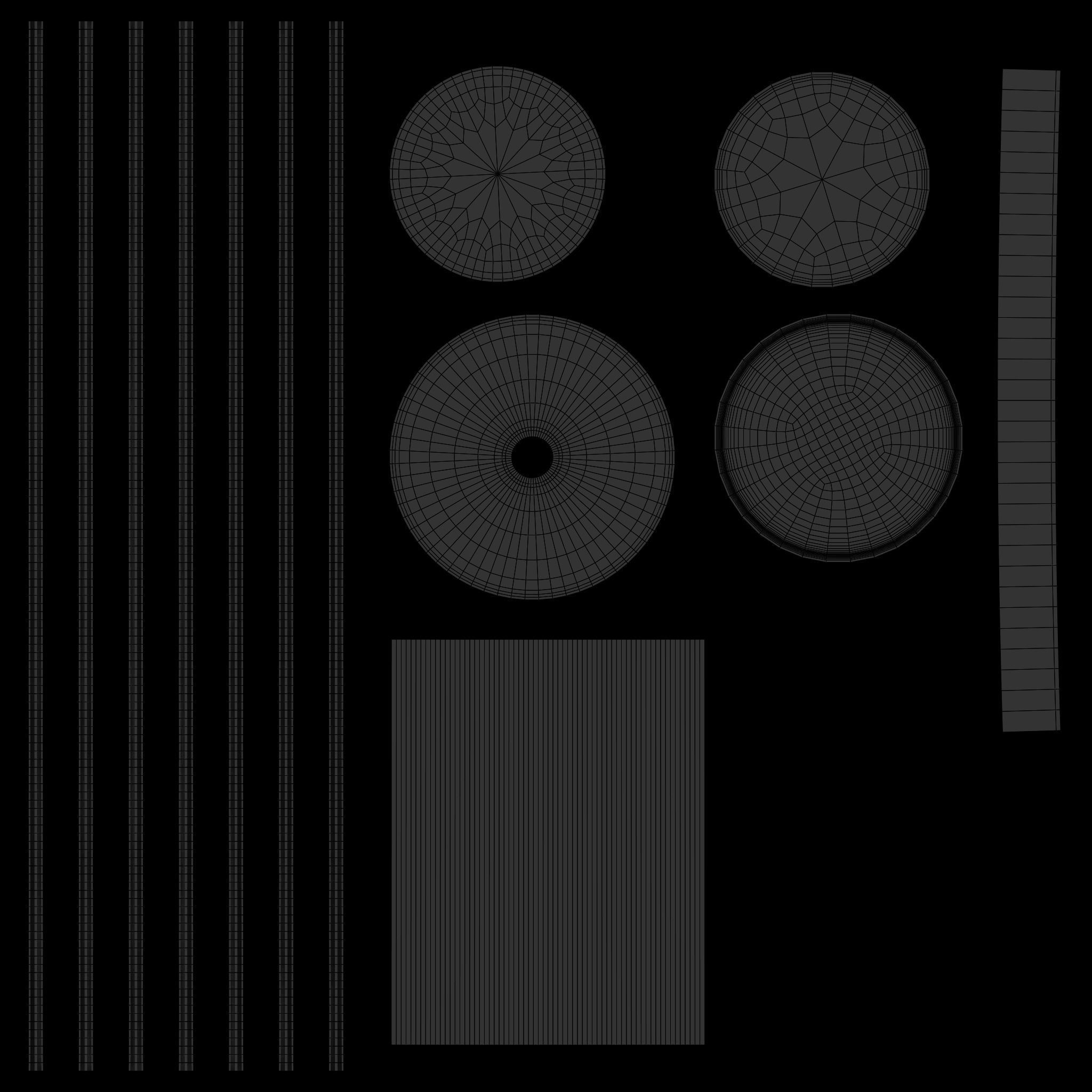 Retro Bar Stool 1 Low-poly 3D model_9