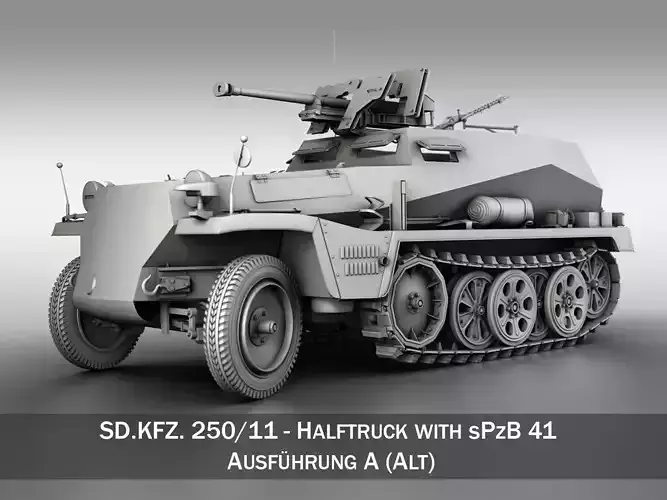 SD KFZ 250 11 - Half-track with heavy anti-tank rifle