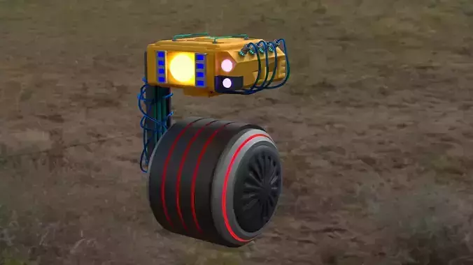 Robot low poly ready to play Free low-poly 3D model