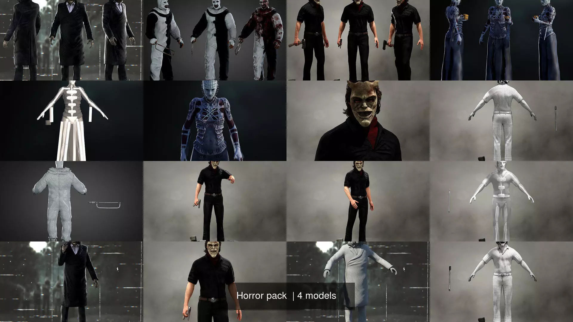 Horror pack  3D Model Collection_1