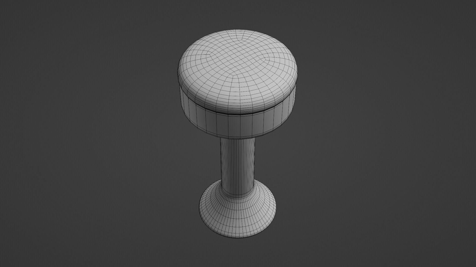 Retro Bar Stool 2 Low-poly 3D model_5