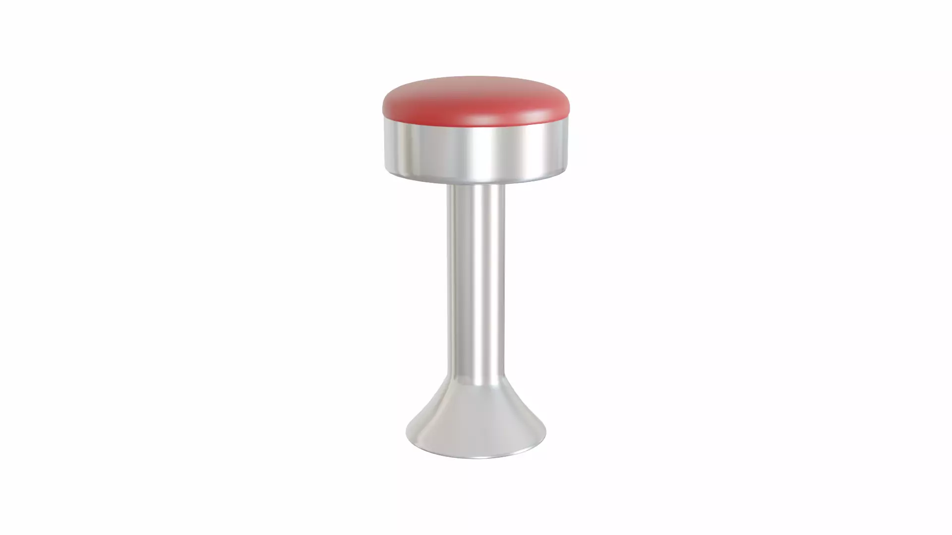 Retro Bar Stool 2 Low-poly 3D model_0