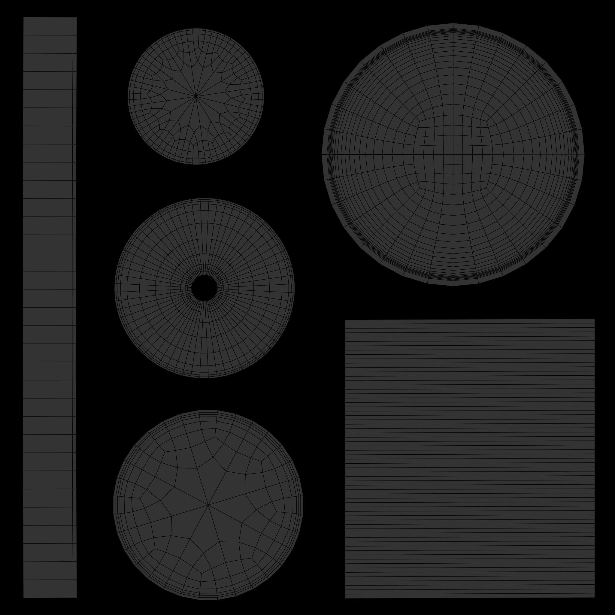 Retro Bar Stool 2 Low-poly 3D model_9