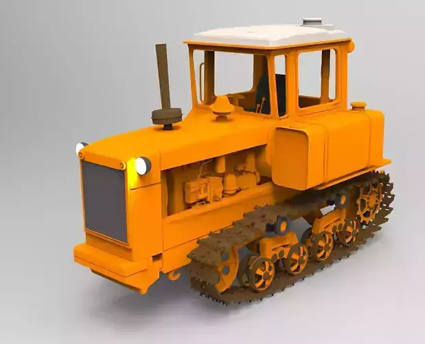 DT-75 orange bulldozer