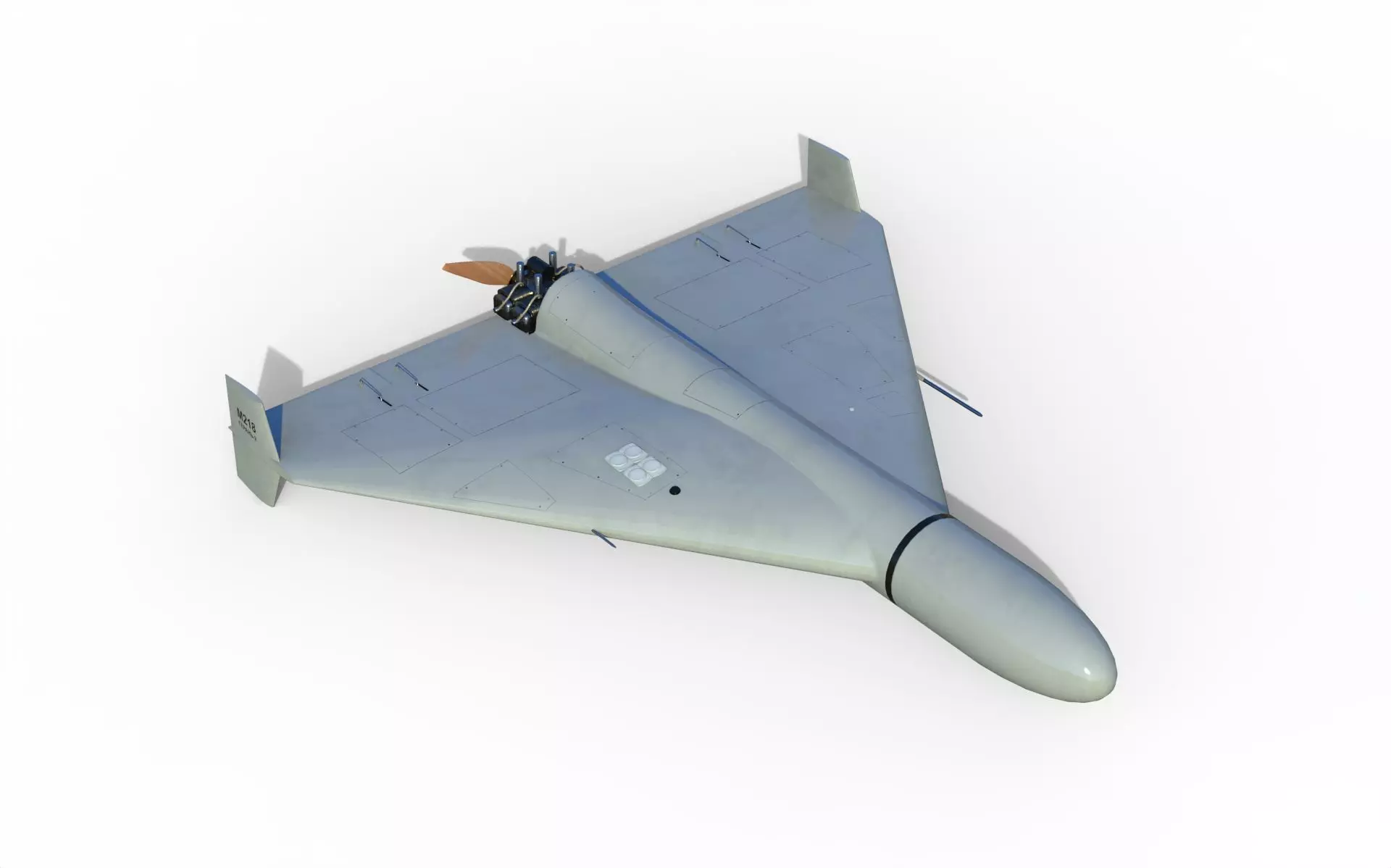 Shahed-136 Kamikaze Drone Geranium-2 Low-poly 3D model_0