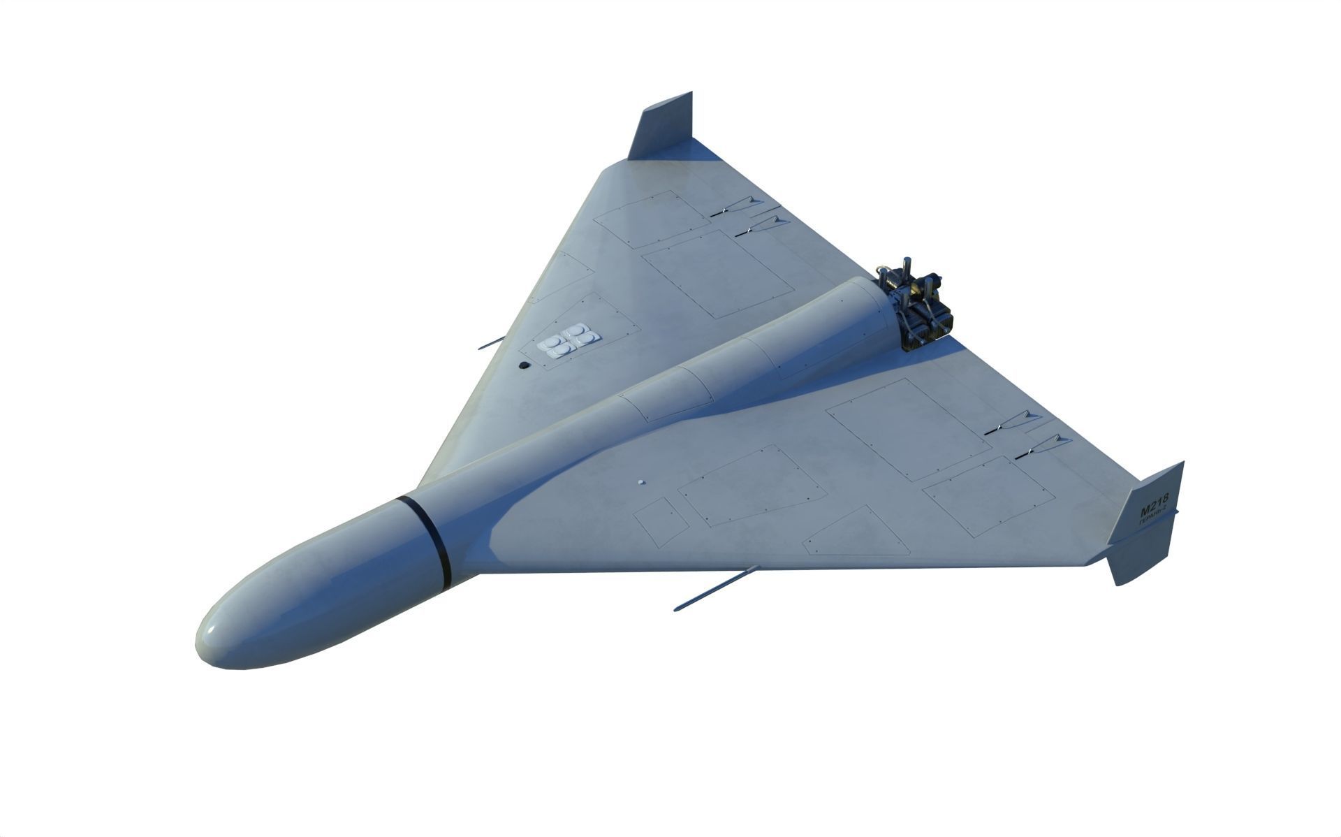 Shahed-136 Kamikaze Drone Geranium-2 Low-poly 3D model_3