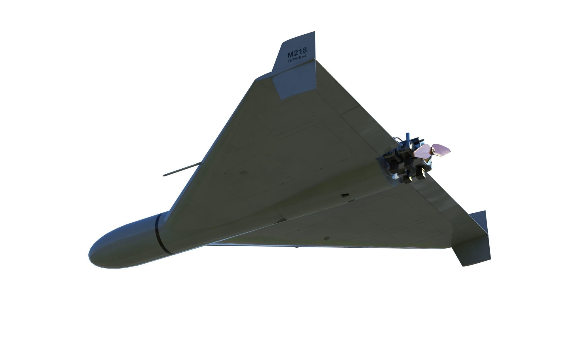 Shahed-136 Kamikaze Drone Geranium-2 Low-poly 3D model_5