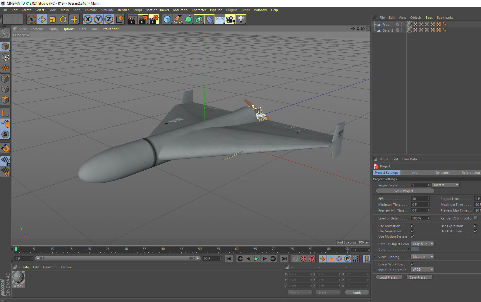Shahed-136 Kamikaze Drone Geranium-2 Low-poly 3D model_11