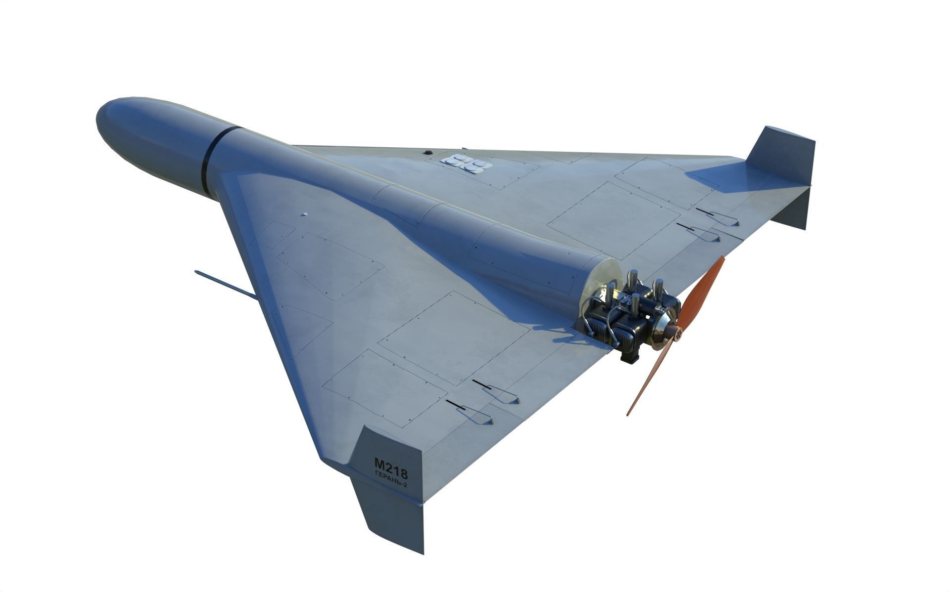 Shahed-136 Kamikaze Drone Geranium-2 Low-poly 3D model_4