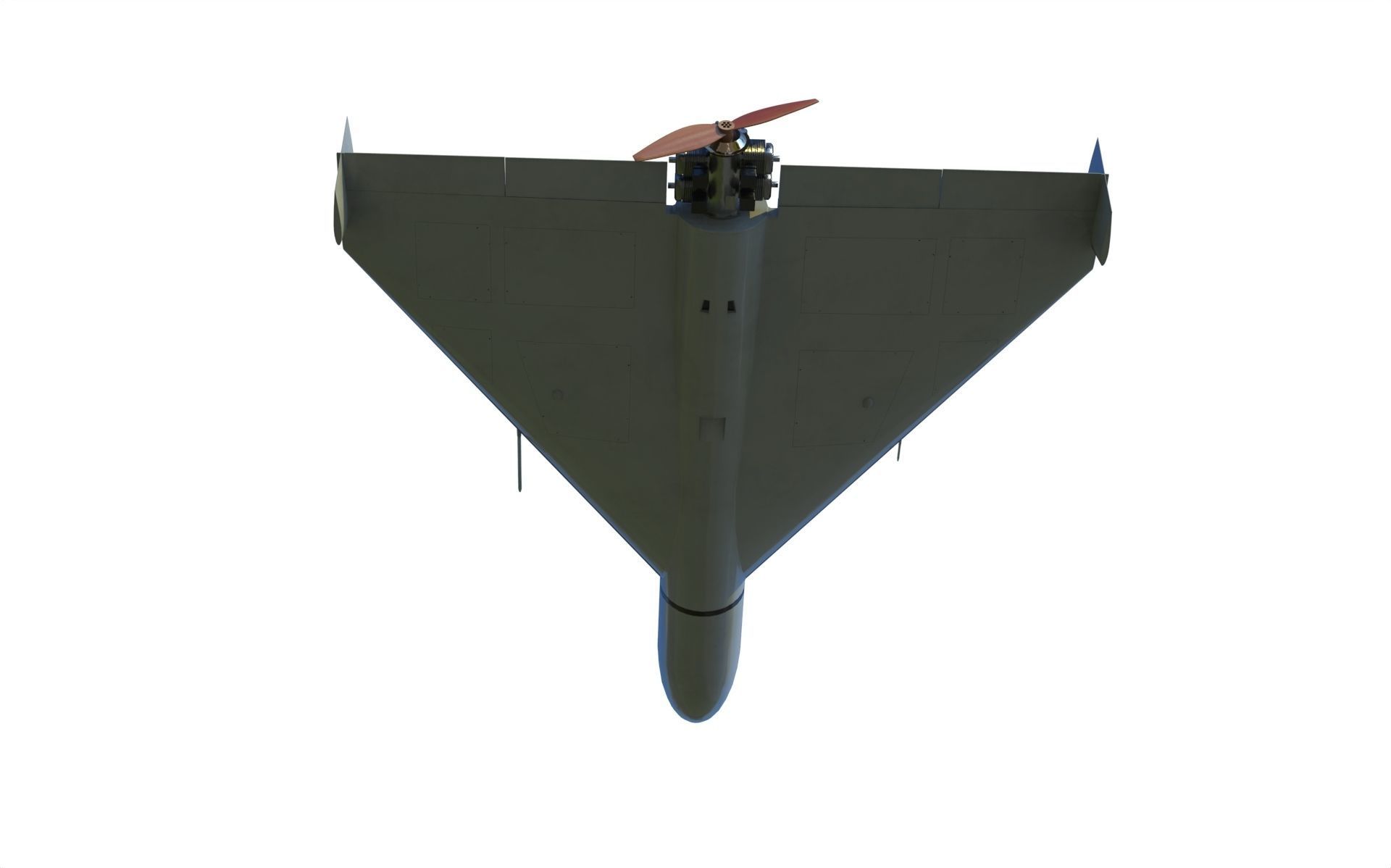 Shahed-136 Kamikaze Drone Geranium-2 Low-poly 3D model_8