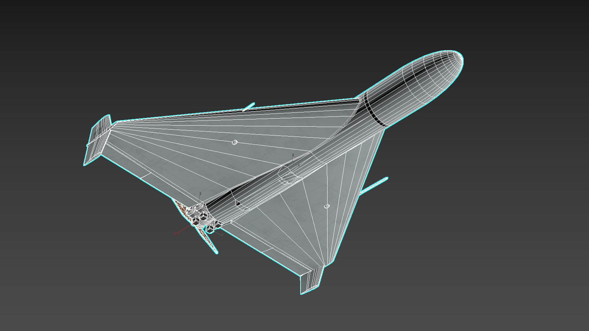 Shahed-136 Kamikaze Drone Geranium-2 Low-poly 3D model_14