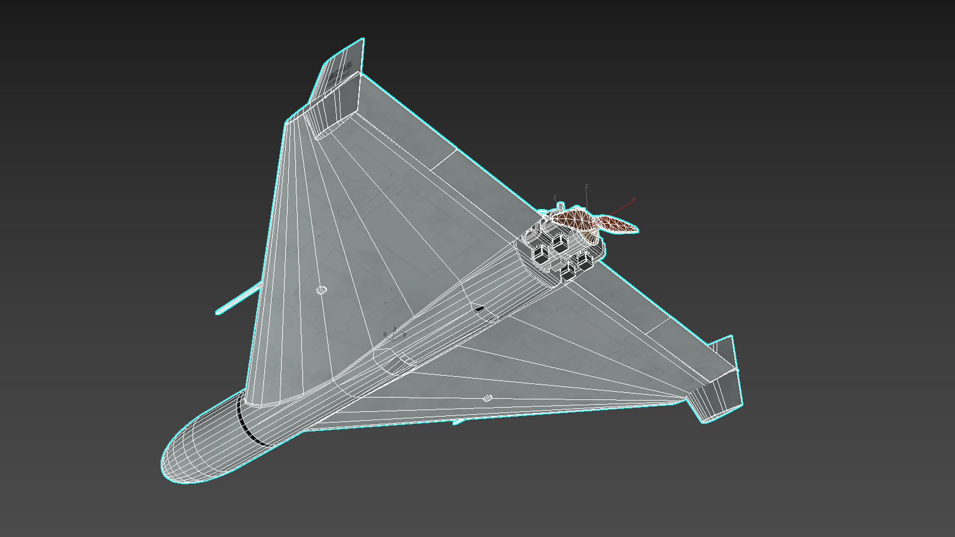 Shahed-136 Kamikaze Drone Geranium-2 Low-poly 3D model_15